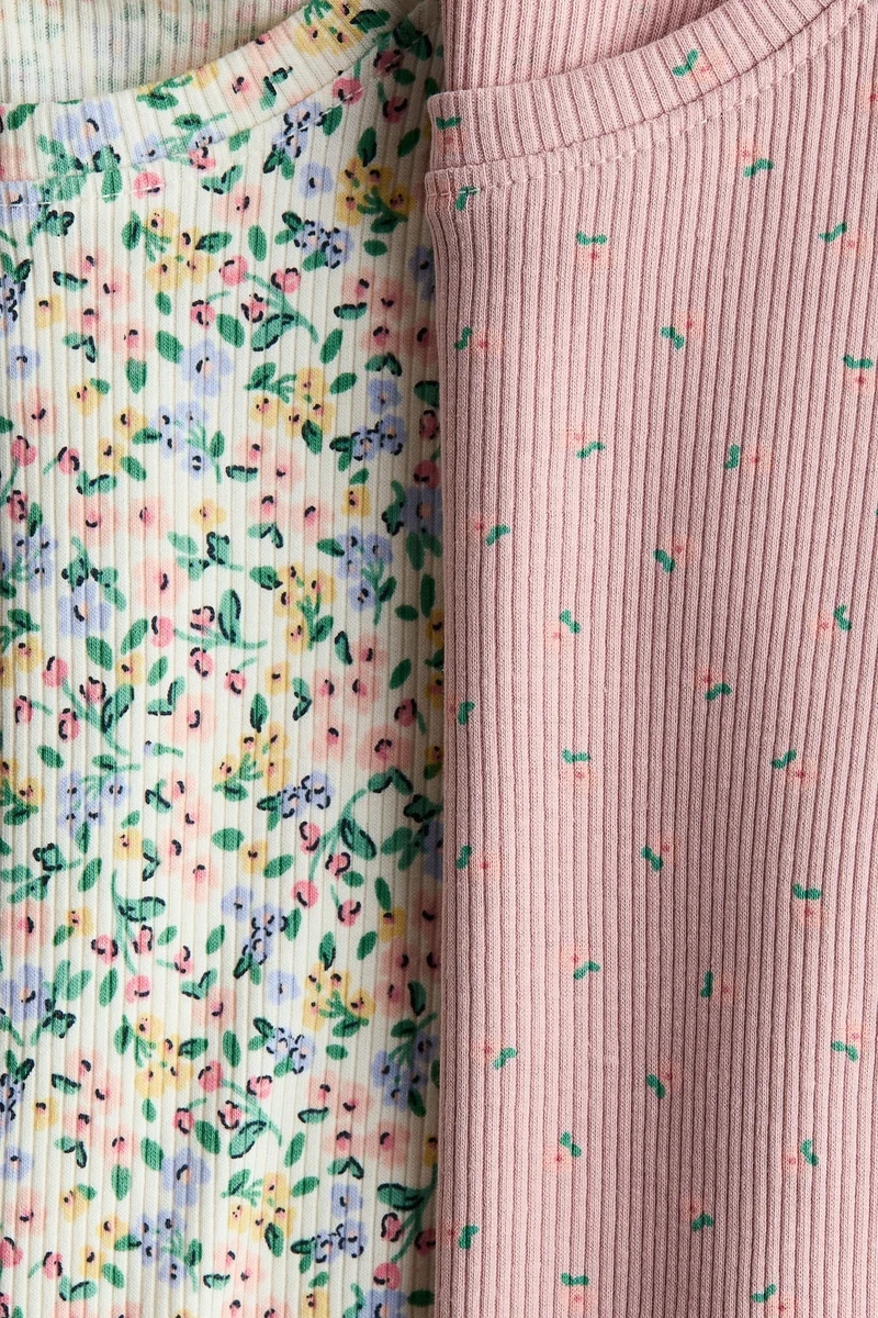 H&M 2-pack flounce-trimmed tops